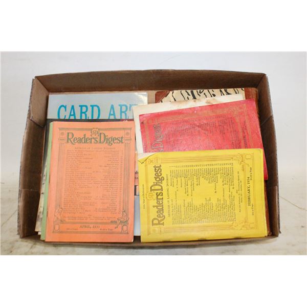 FLAT OF VINTAGE READERS DIGEST BOOKS