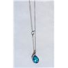 Image 1 : BLUE CRYSTAL NECKLACE 18"