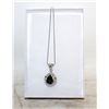 Image 1 : GREEN CRYSTAL NECKLACE 15" EXTENDS TO 17"