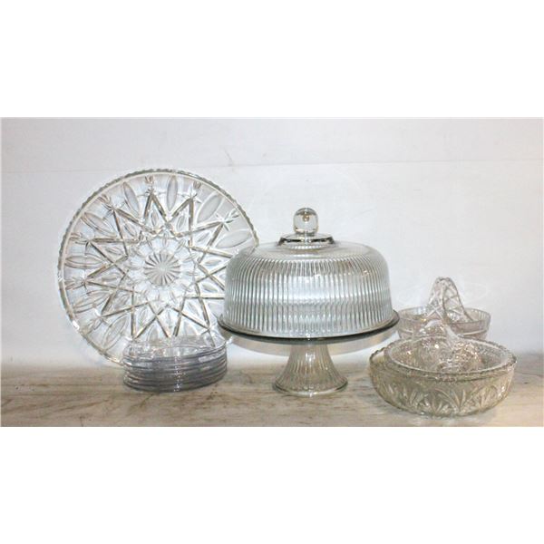 LOT OF 12 ASSORTED CRYSTAL & CUT GLASS DISHES