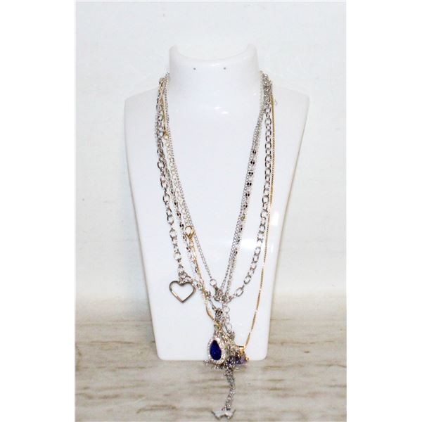 JEWELRY DISPLAY NECKLACE STAND WITH 6 NECKLACES