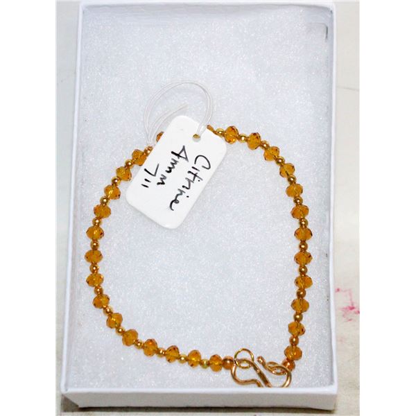 CITRINE BRACELET 7"