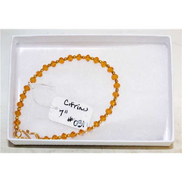 CITRINE BRACELET 7"