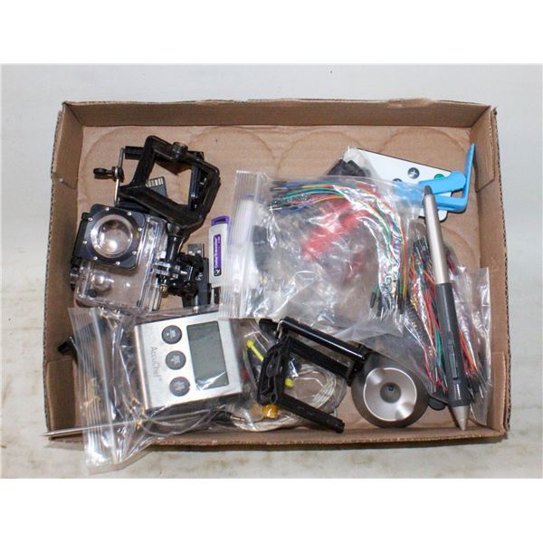 FLAT OF USB FLASH DRIVE MEMORY STICKS, GOPRO WATER