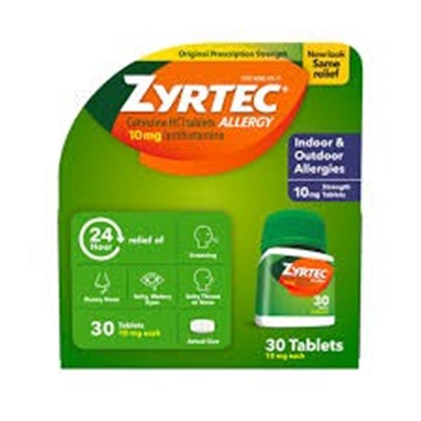 NEW ZYRTEC 10MG IR TB30S & ALLERGY