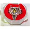 Image 1 : MEN'S STAINLESS STEEL EGYPTIAN GOD ANUBIS RING
