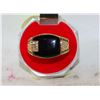 Image 1 : GOLD TONE MEN'S BLACK RING - SIZE 12