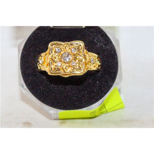 OPEN RING WITH CROSS PATTERN MEN’S RING SZ10