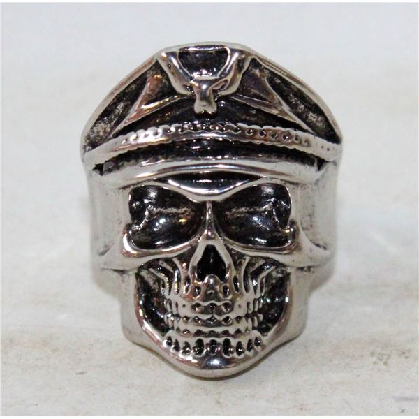 VINTAGE GOTHIC SKULL RING WITH HELMET DESIGN -