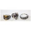 Image 1 : LOT OF 3 BIKER RINGS