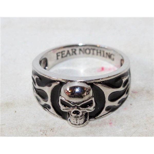 FEAR NOTHING BIKERS RING SZ 11