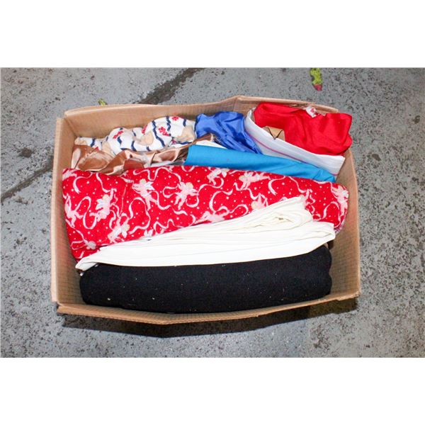 BOX OF FABRIC