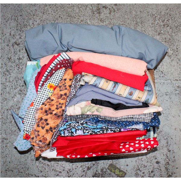 BOX OF FABRIC