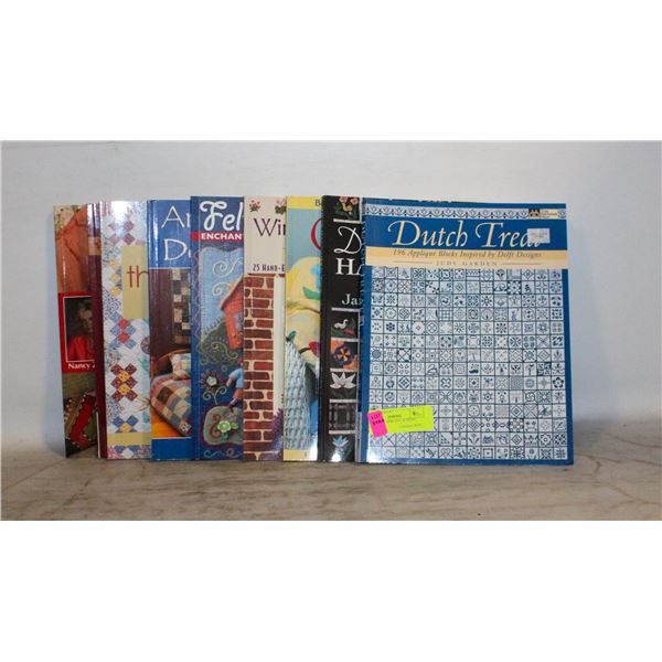 9 QUILTING /SERGING/ & MORE BOOKS