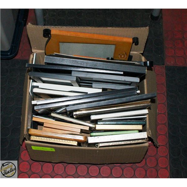 BOX OF SMALL PICTURE FRAMES 8 X 11 & UNDER