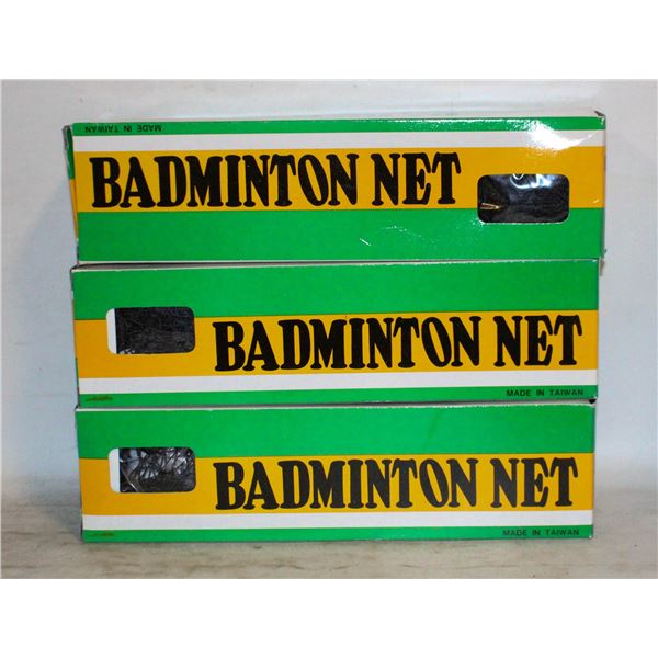 3 BADMINTON NETS