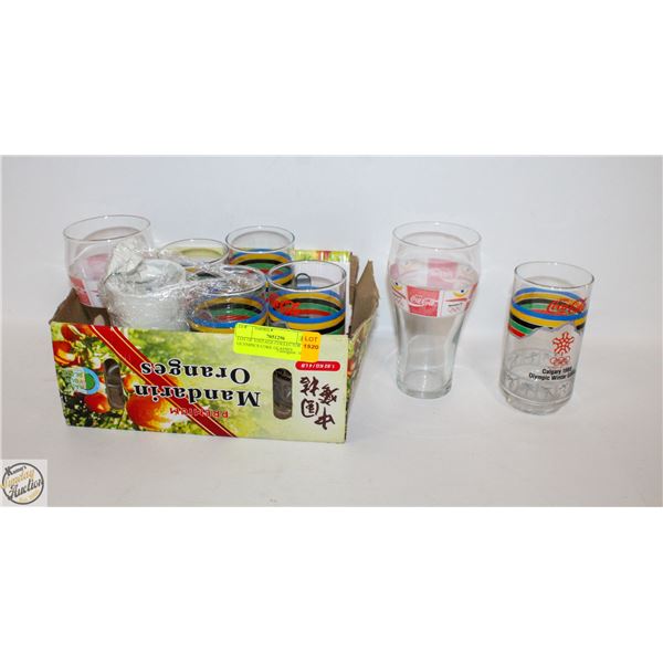 LOT OF VINTAGE COLLECTOR OLYMPICS COKE GLASSES