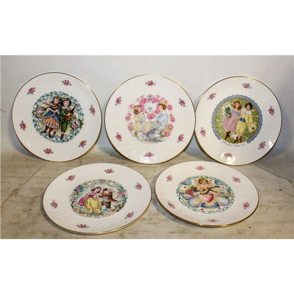5 DIFFERENT ROYAL DOULTON VALENTINES DAY PLATES