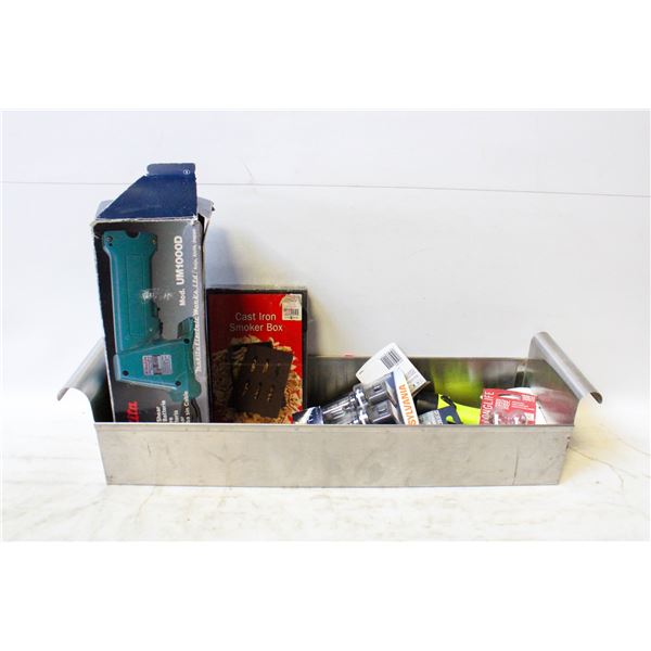 STAINLESS TRAY WITH NEW CAST IRON