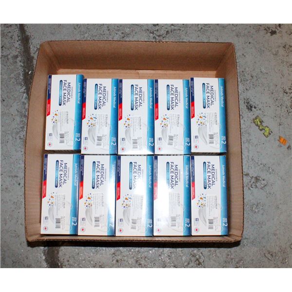 10X50PKS NEW OF DISPOSABLE LEVEL 2 BLUE FACE MASKS