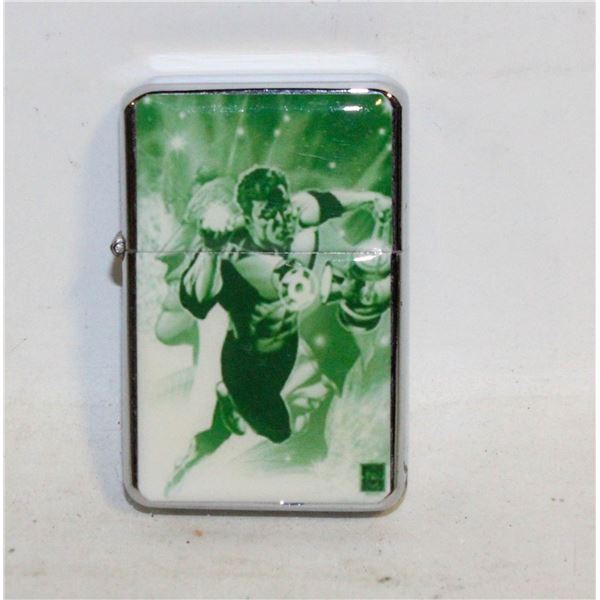 NEW ZIPPO STYLE GREEN LANTERN LIGHTER