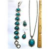 Image 2 : 10) SET OF SILVER TONE WITH OVAL