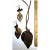 Image 2 : 8) SET OF COPPER, WOOD AND TURQUOISE
