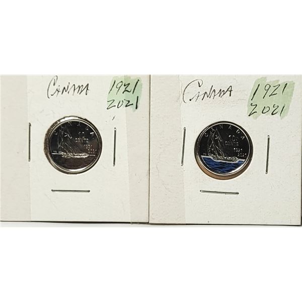 25) LOT OF 2 CANADIAN DIMES CELEBRATING