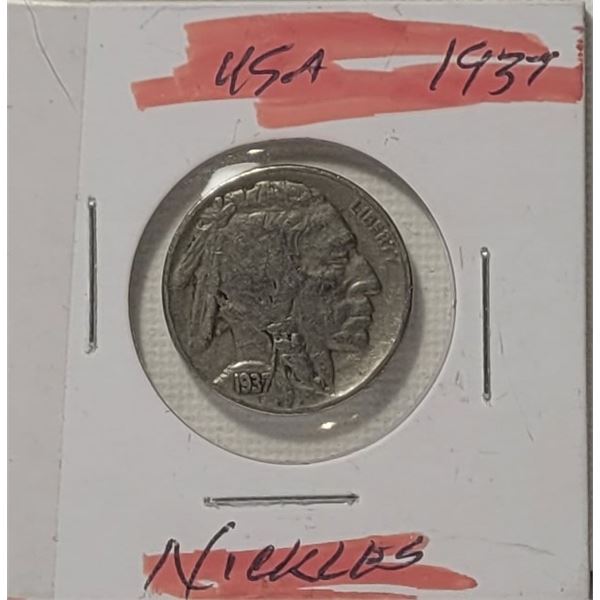 22) USA 1937 INDIAN HEAD/BUFFALO HEAD