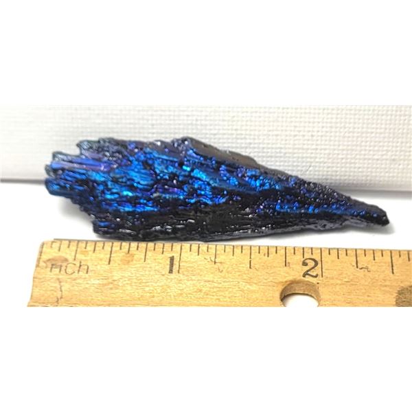 2) NATURAL BLUE/PURPLE AURA FLAME FEATHER