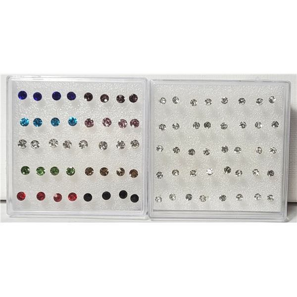 16) LOT OF 40 CRYSTAL HYPOALLERGENIC STUD