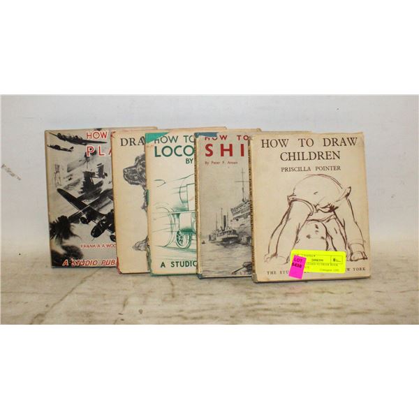 VINTAGE LEARN TO DRAW BOOK SET-ESTATE