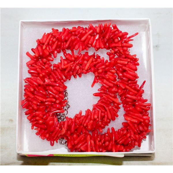 ESTATE VINTAGE CORAL NECKLACE IN BOX-ESTATE