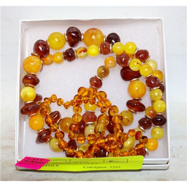 ESTATE AMBER JEWELRY TOGETHER