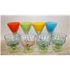 Image 1 : COLOURED GLASSWARE ASSORTED 8PCS