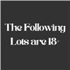 Image 1 : THE FOLLOWING LOTS ARE 18+