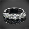 Image 1 : SZ 7 2.12 CT WHITE ROUND MOISSANITE RING 925S