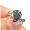 Image 3 : SZ 7 2.51 CT BLACK COLOR ROUND MOISSANITE 925S