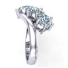 Image 2 : SZ 7 3.17+CT WHITE ROUND MOISSANITE RING 925S