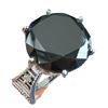 Image 2 : SZ 9.5 12.97 CT BLACK MOISSANITE 925 SILVER RING