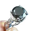 Image 1 : SZ 7.5 2.77CT BLACK ROUND MOISSANITE 925S RING