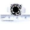 Image 2 : SZ 9 5.69 CT BLACK ROUND MOISSANITE 925S RING