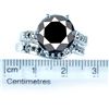 Image 2 : SZ 8 5.39CT BLACK COLOR MOISSANITE ROUND 925S RING