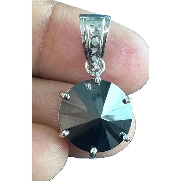 11.28 CT BLACK MOISSANITE 925S PENDANT