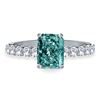 Image 2 : SZ 8 3.54 CT WHITE BLUE RADIANT CUT MOISSANITE