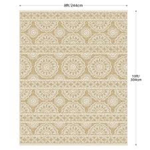BRAND NEW FARMHOUSE AREA RUGS 8 X 10FT BROWN CREAM