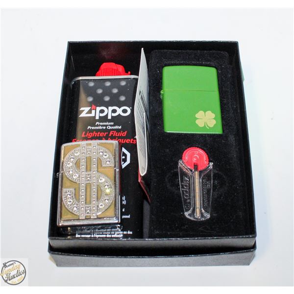 ZIPPO LIGHTER GIFT SET WITH EXTRA LIGHTER
