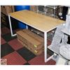Image 1 : NEW ASSEMBLED WOODTONE WHITE METAL FRAME  DESK