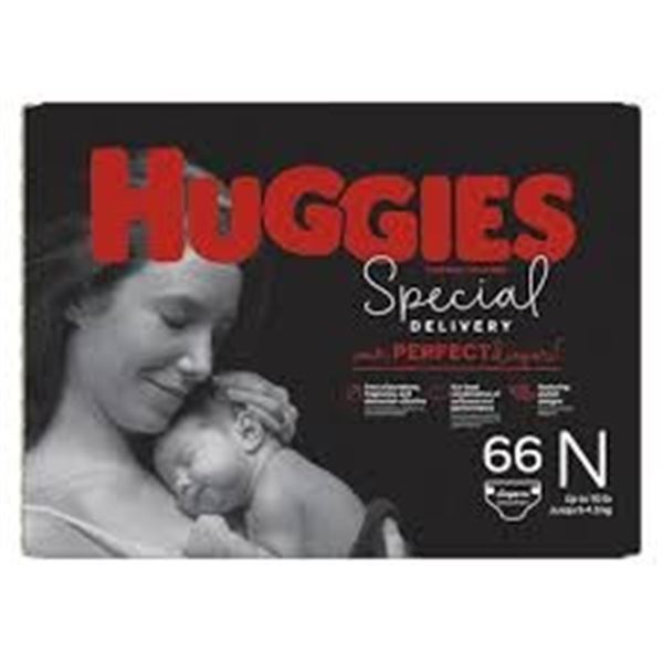 NEW 66 DIAPERS HUGGIES SPECIAL DELIVERY NEWBORN