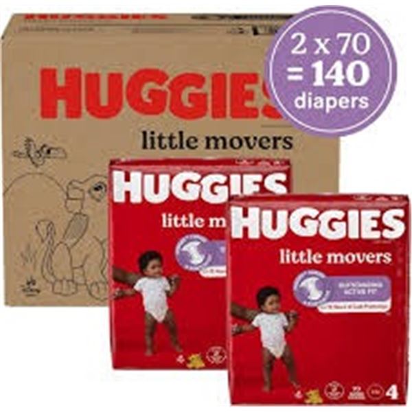NEW 2 X 70 DIAPERS HUGGIES SIZE 4